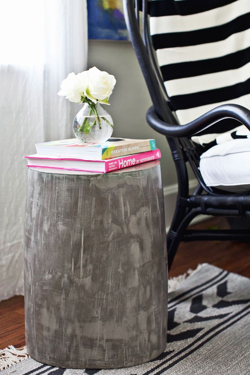 DIY cement side tables