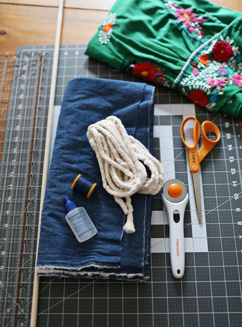 Supplies for a diy dress without a pattern