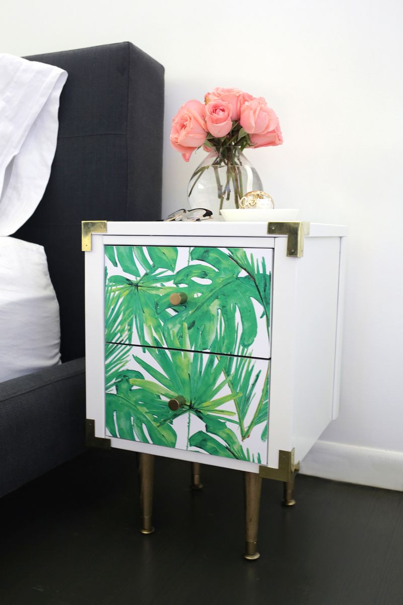 Too cute! nightstand table makeover (click through to see more!)    