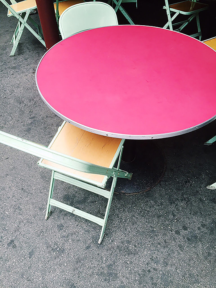 Pink table