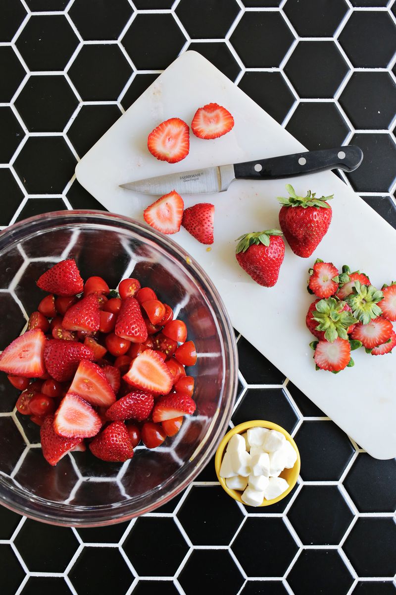 Strawberry caprese salad! (click through for recipe) 