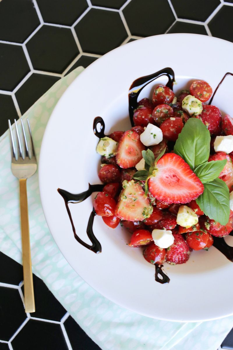 Strawberry caprese salad! (click through for recipe) 