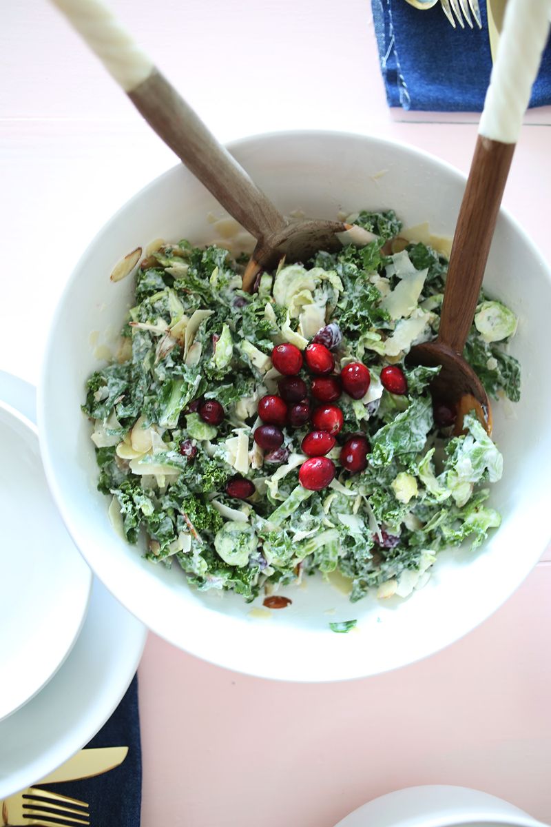 Creamy kale and cranberry salad copy