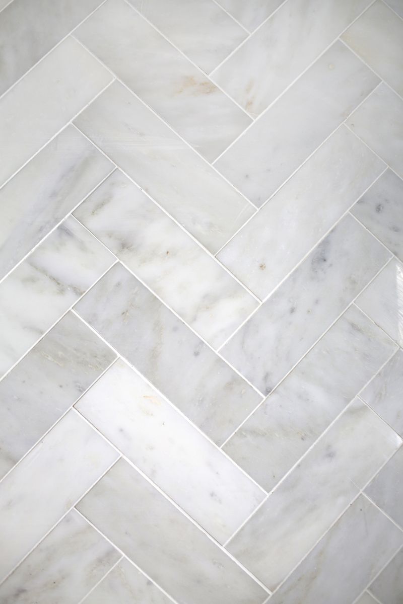 Try This: Herringbone Marble Tile - A Beautiful Mess