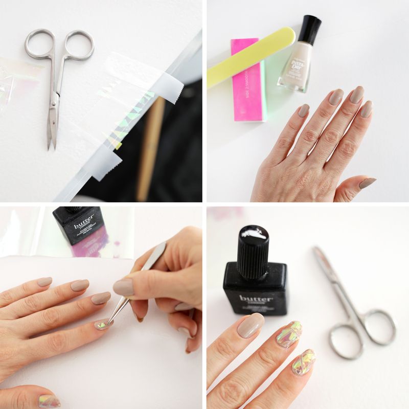 Hologram nail DIY! (click through for tutorial)