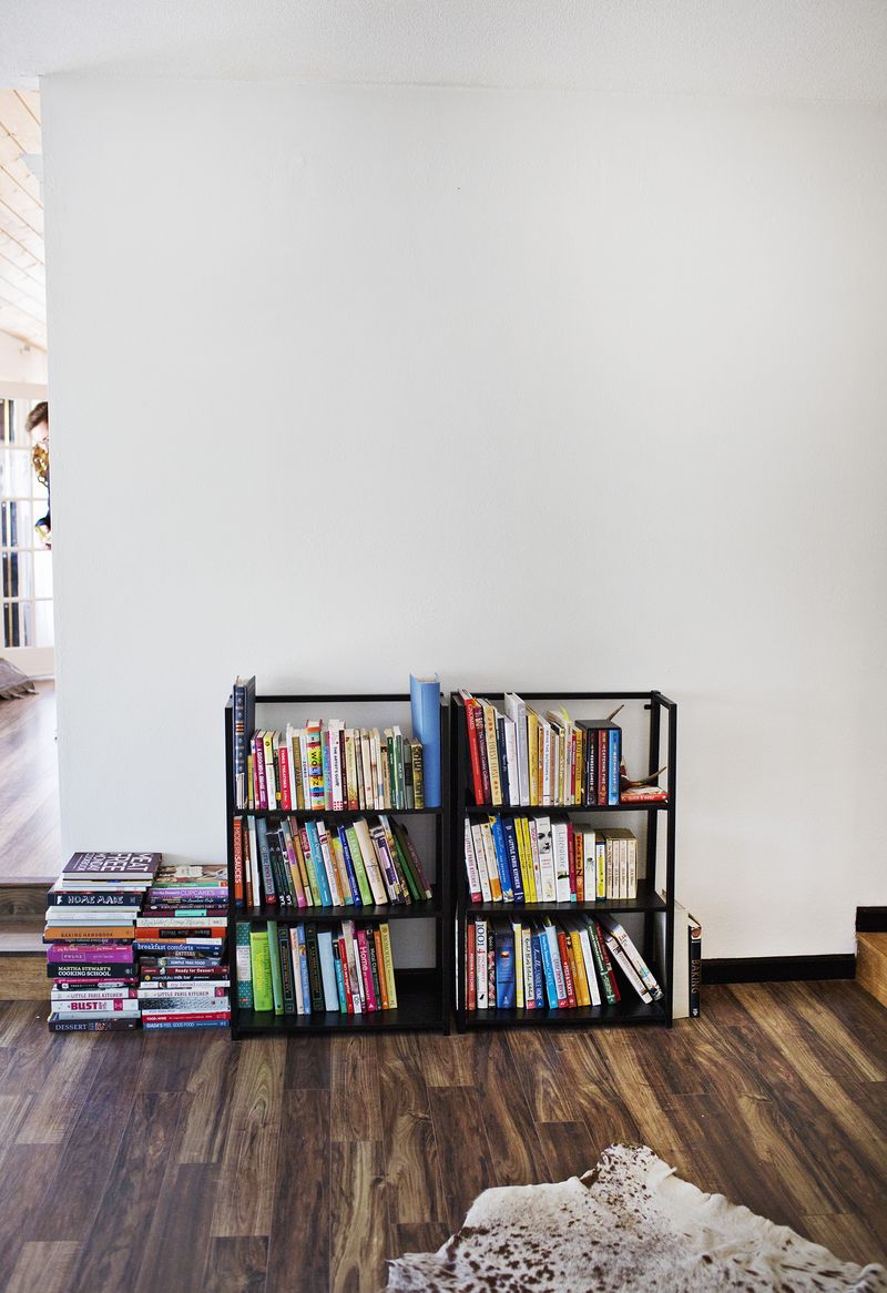 Bookshelves before