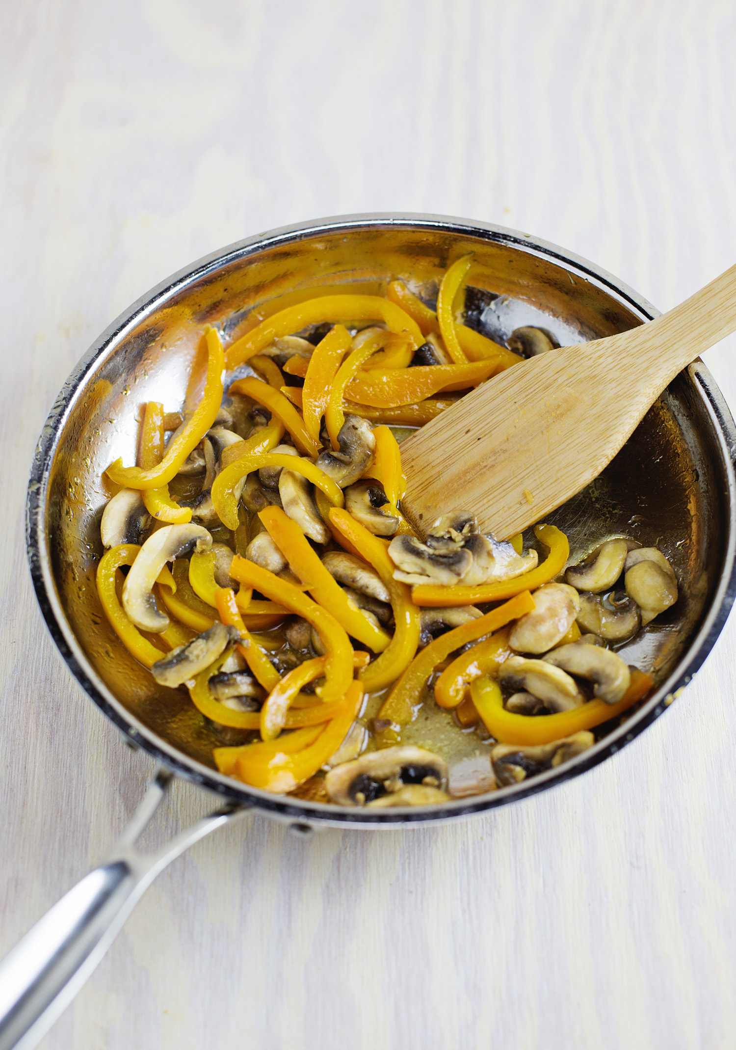 Peppers and mushrooms