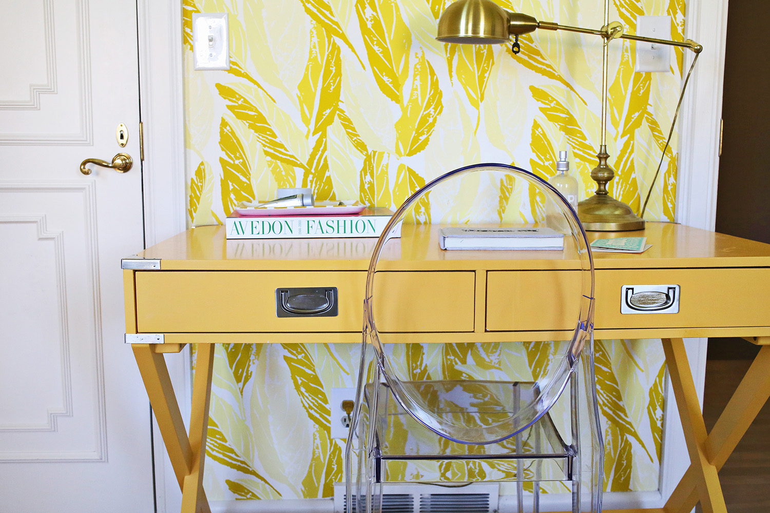 Yellow wallpaper by Hygge & West 