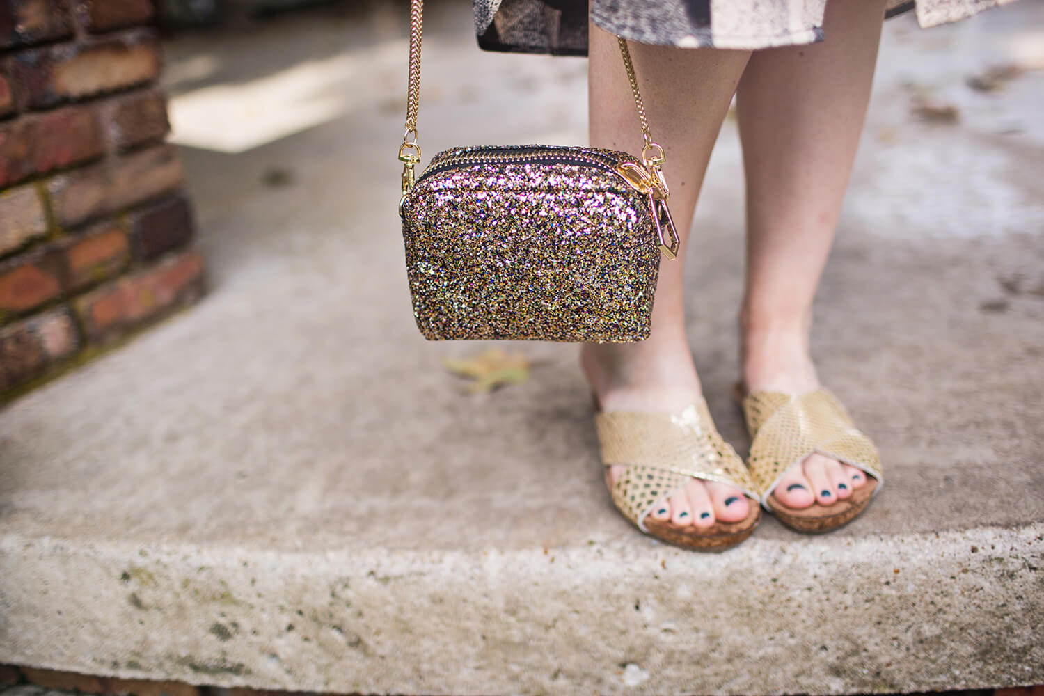 Glitter purse and shoes