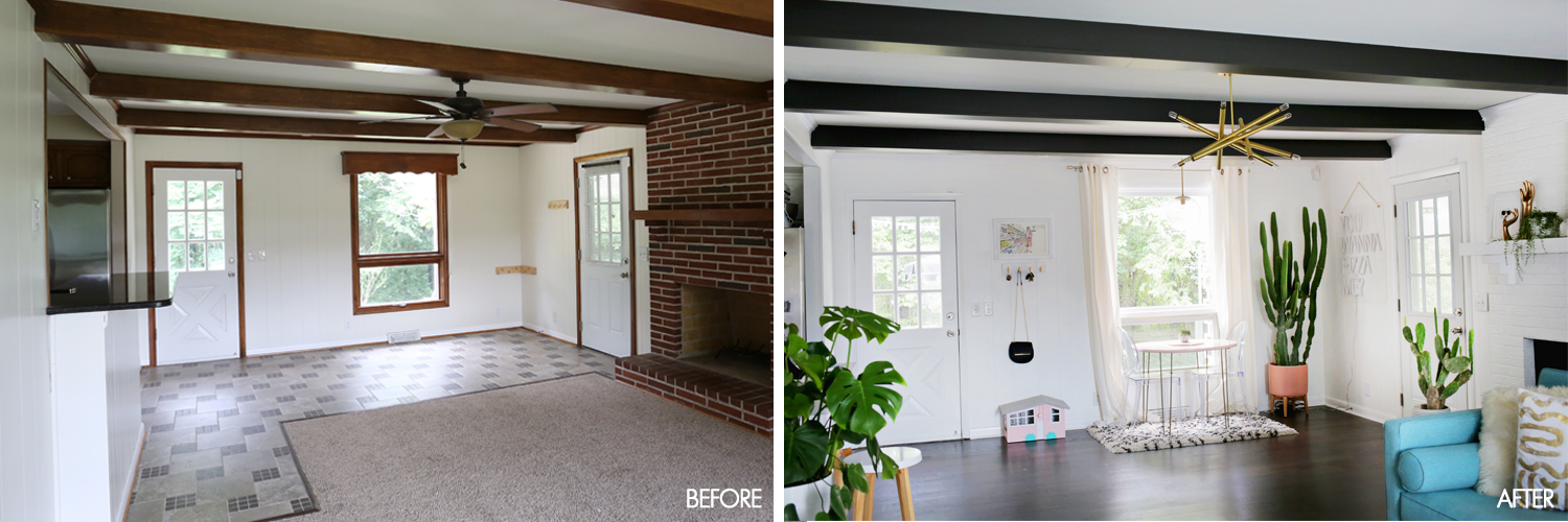 Laura's Den Tour Before + After (click through for more!) 
