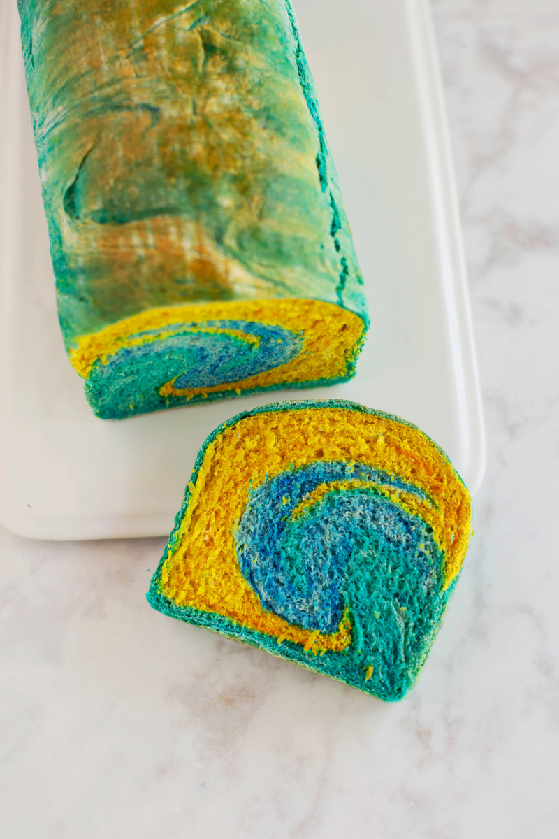 How to make rainbow marbled bread