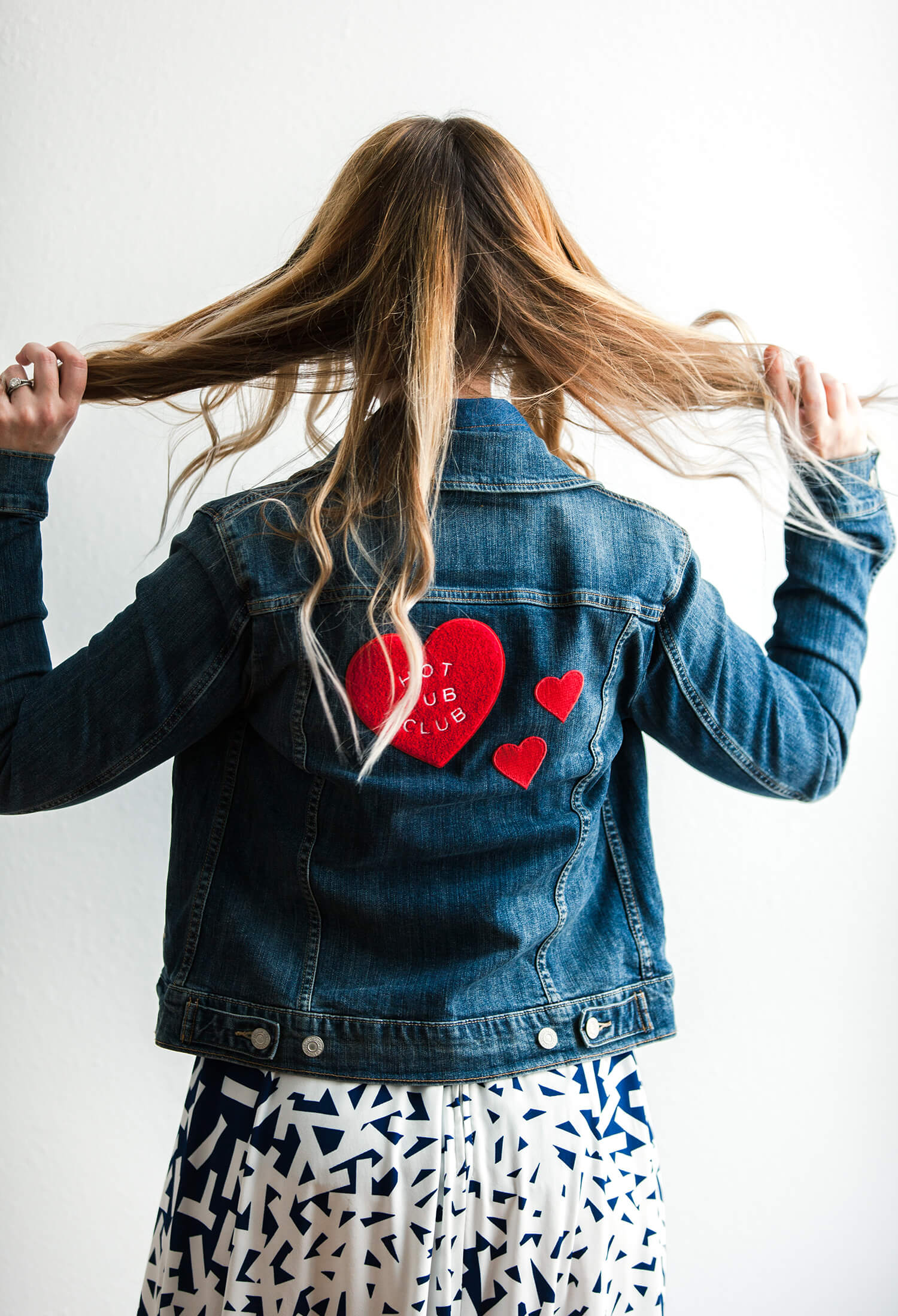 Red heart patches