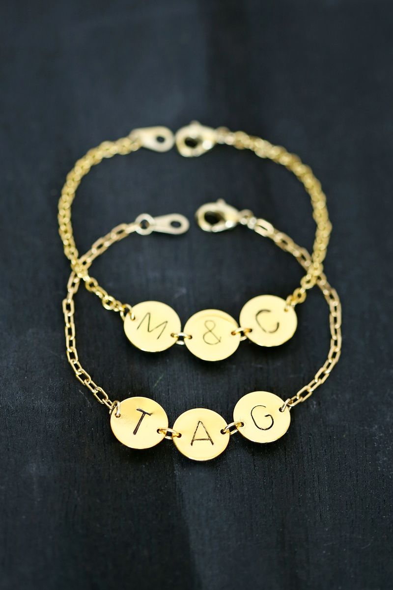 Need to make one of these! Stamped Initial Bracelet (click through for tutorial) 