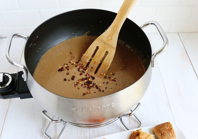 Spicy and stout fondue 