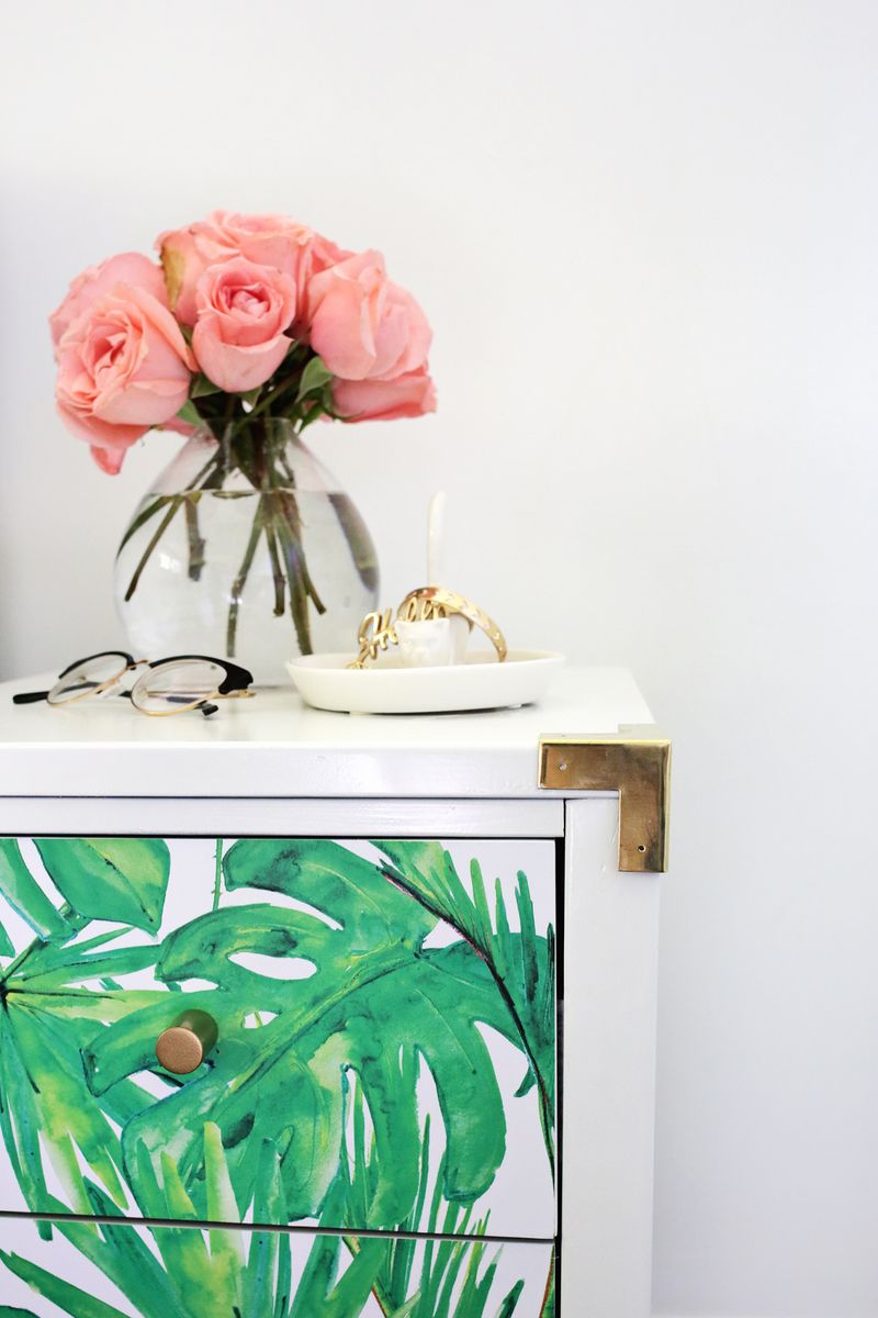 Too cute! nightstand table makeover (click through to see more!)       