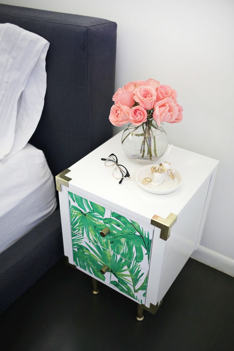 Too cute! nightstand table makeover (click through to see more!)     