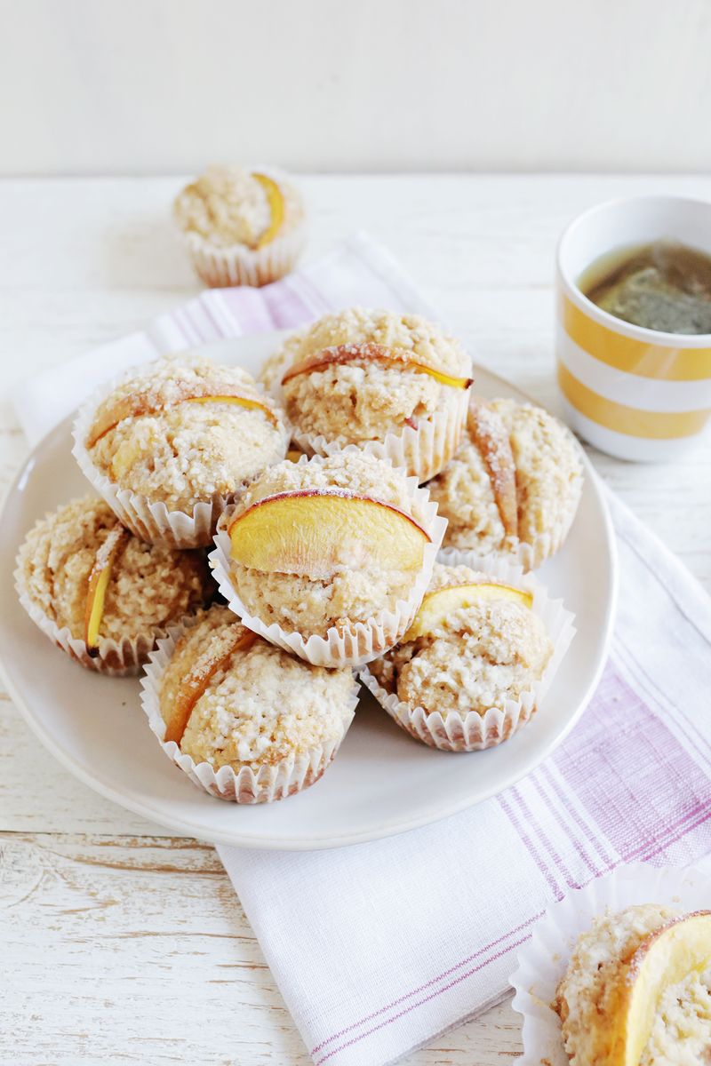 Peach and candied ginger muffins (via abeautifulmess.com) 