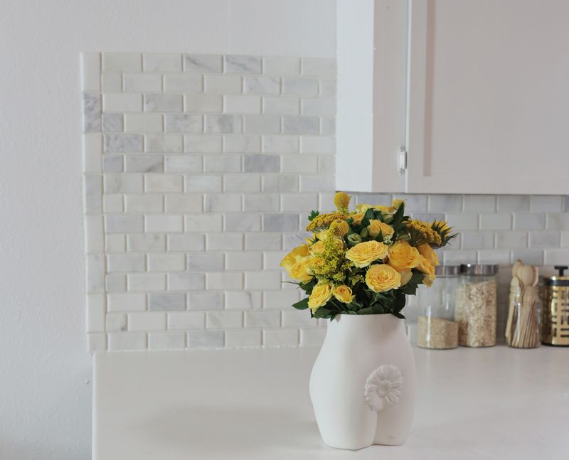How to tile a kitchen backsplash with marble