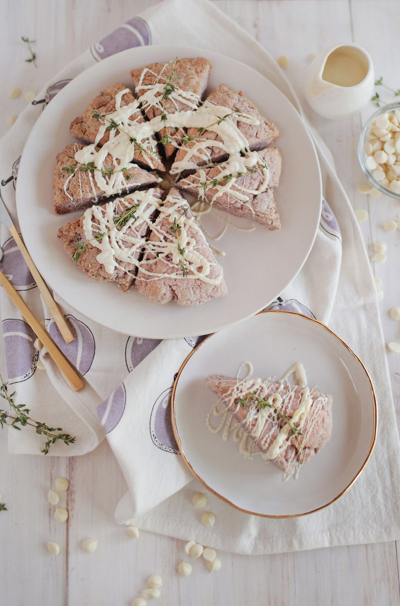 Lavender thyme and white chocoalte scones (via abeautifulmess.com) 