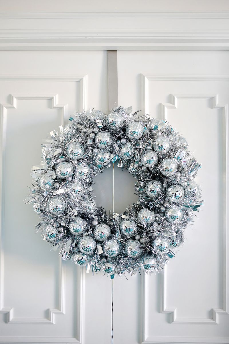 Disco ball wreath? Yes please!