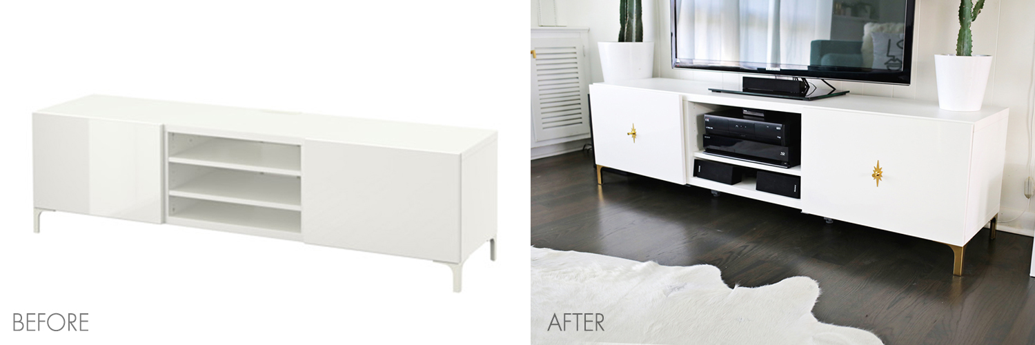 Ikea Restyle! Make your tv stand more midcentury (click through for more) 