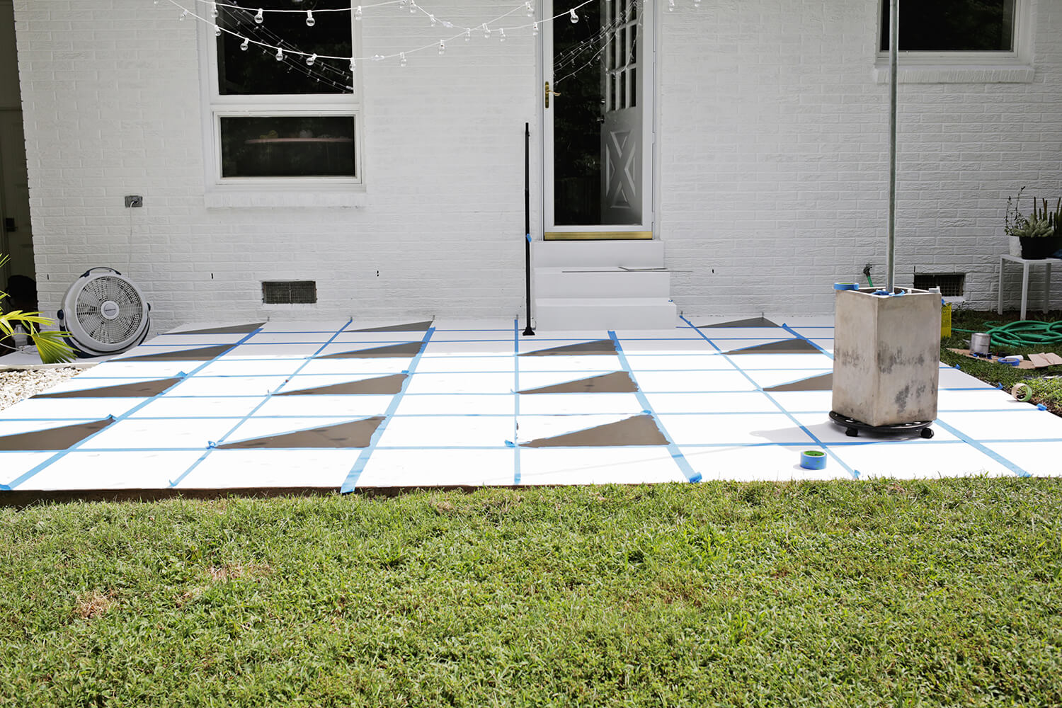 Painted Patio Tile Diy A Beautiful Mess, Concrete Tiles Outdoor Diy