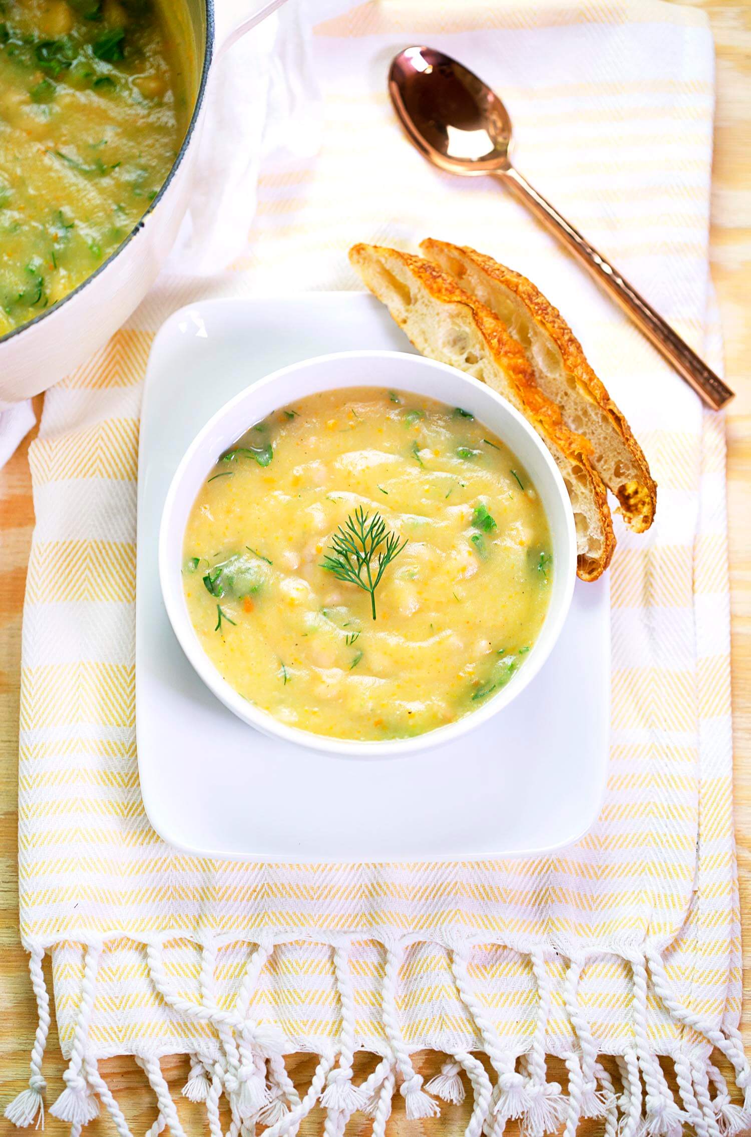 White Bean, Dill, and Vegetable Soup (via abeautifulmess.com)