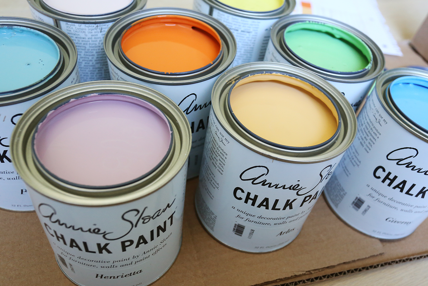 DIY rainbow wall with chalk paint! See more on ABeautifulMess.com 