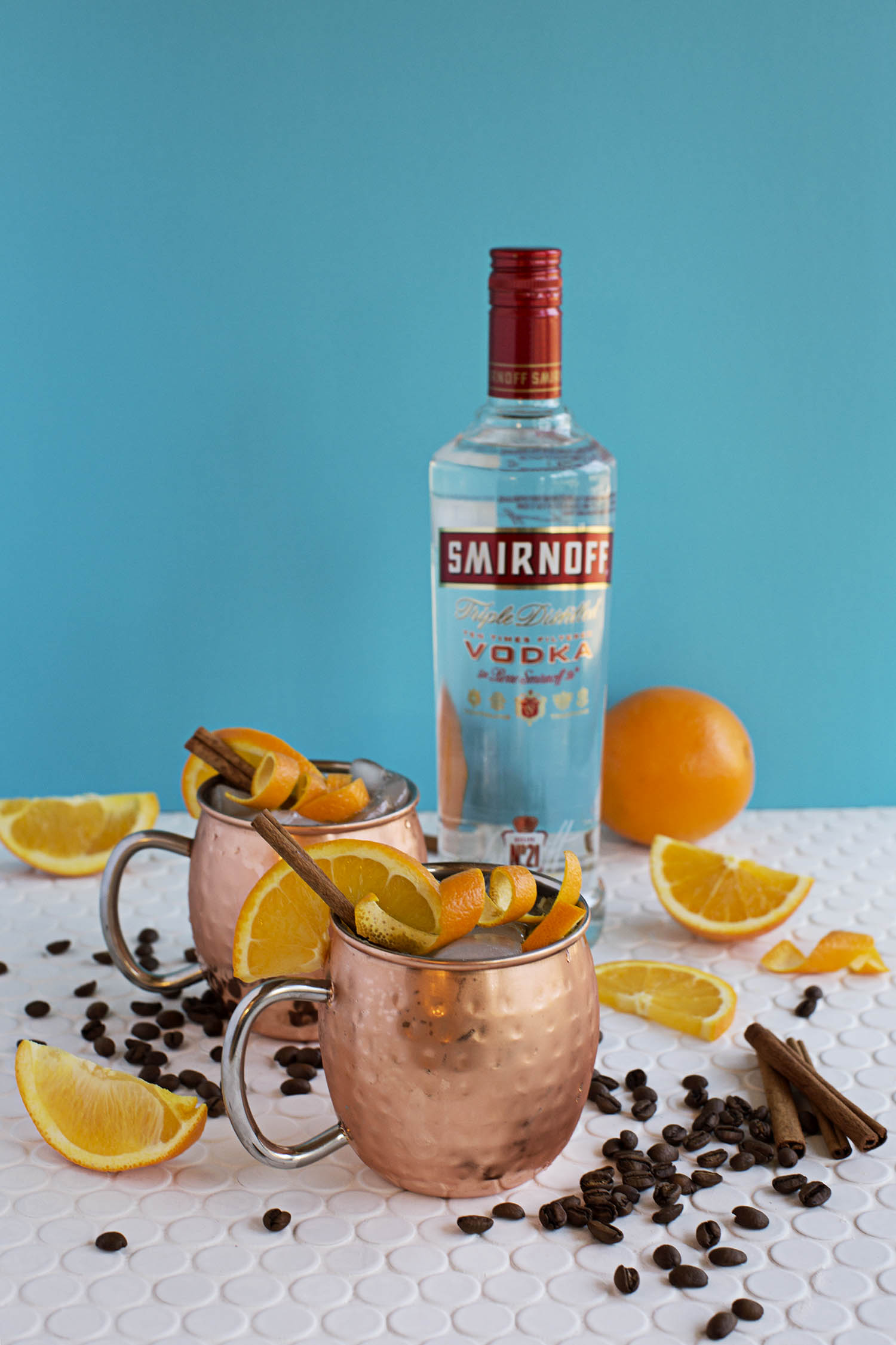 Orange and Coffee Moscow Mule with Smirnoff