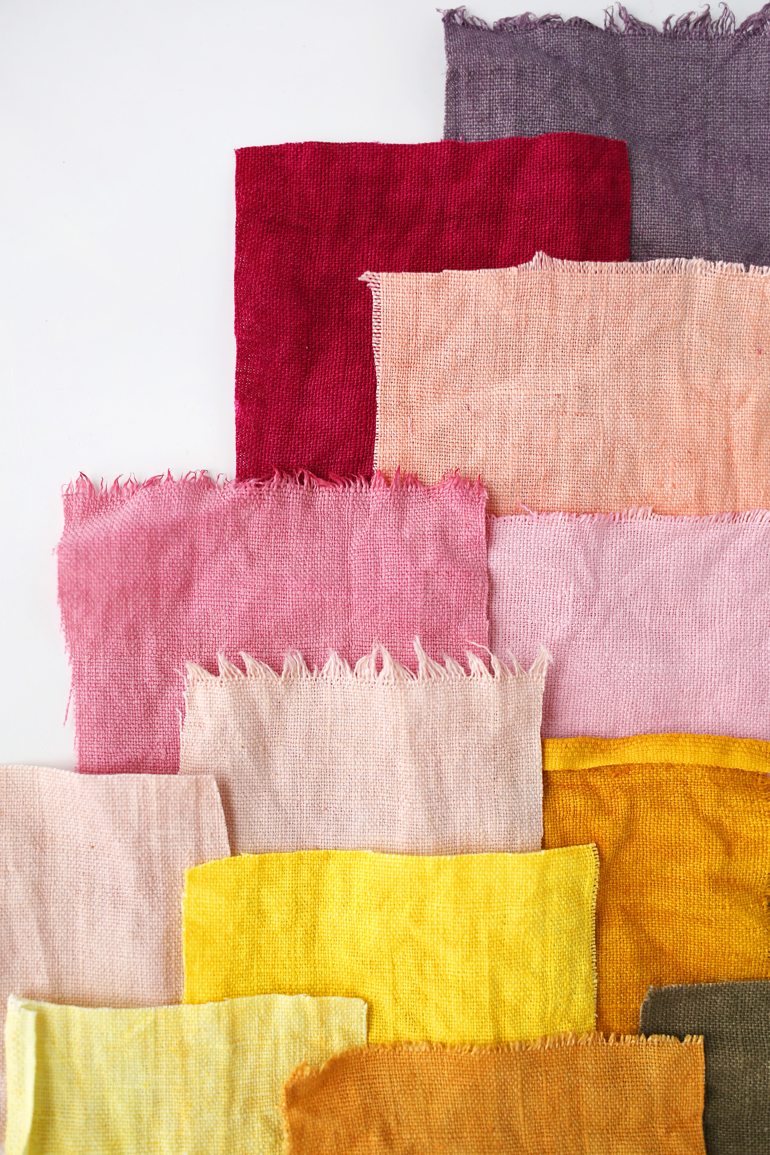 A wide range of colors from natural dyes